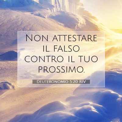 Deuteronomio 5:20 RIV Immagine del Versetto della Bibbia