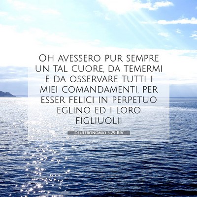 Deuteronomio 5:29 RIV Immagine del Versetto della Bibbia