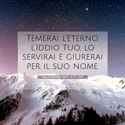 Deuteronomio 6:13 RIV Immagine del Versetto della Bibbia