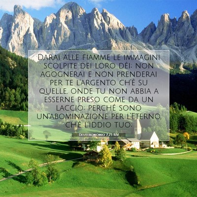 Deuteronomio 7:25 RIV Immagine del Versetto della Bibbia