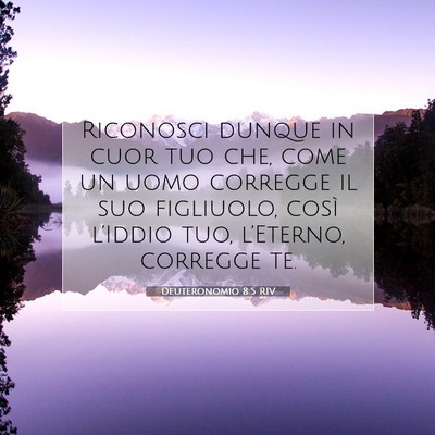 Deuteronomio 8:5 RIV Immagine del Versetto della Bibbia