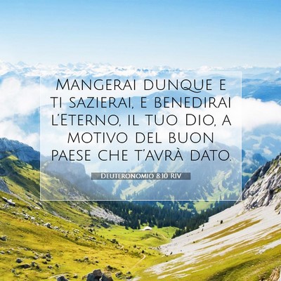 Deuteronomio 8:10 RIV Immagine del Versetto della Bibbia