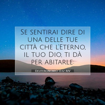 Deuteronomio 13:12 Versetto della Bibbia Spiegato