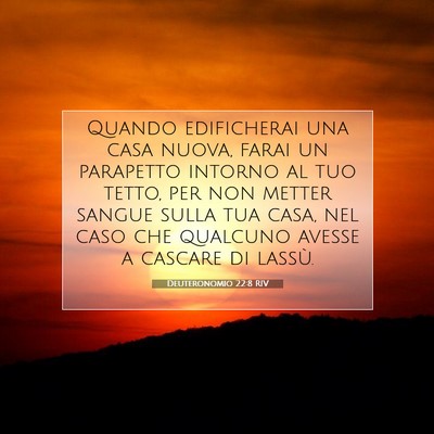 Deuteronomio 22:8 RIV Immagine del Versetto della Bibbia