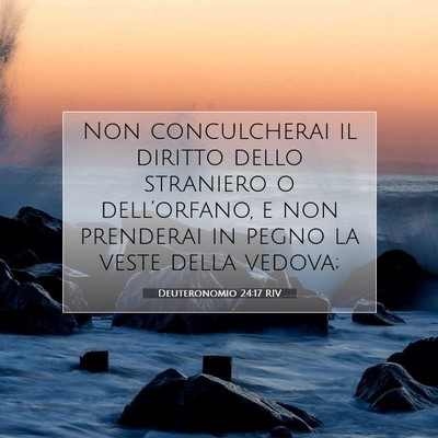 Deuteronomio 24:17 Versetto della Bibbia Spiegato