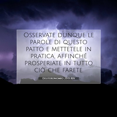 Deuteronomio 29:9 RIV Immagine del Versetto della Bibbia