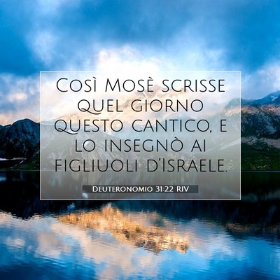 Deuteronomio 31:22 Versetto della Bibbia Spiegato