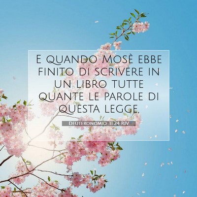 Deuteronomio 31:24 Versetto della Bibbia Spiegato