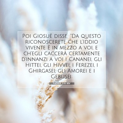 Giosué 3:10 RIV Immagine del Versetto della Bibbia