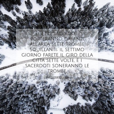 Giosué 6:4 RIV Immagine del Versetto della Bibbia