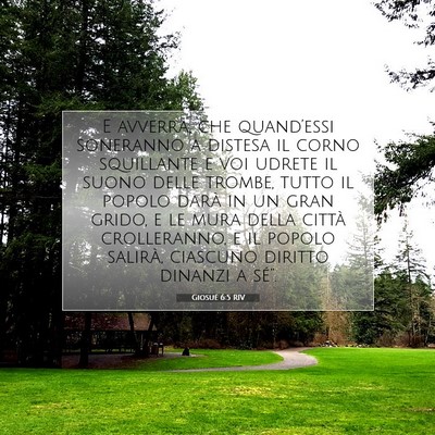 Giosué 6:5 RIV Immagine del Versetto della Bibbia