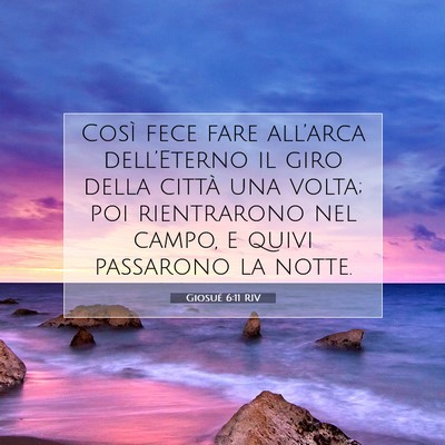 Giosué 6:11 RIV Immagine del Versetto della Bibbia