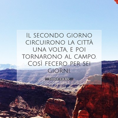 Giosué 6:14 RIV Immagine del Versetto della Bibbia