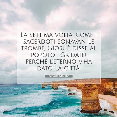 Giosué 6:16 RIV Immagine del Versetto della Bibbia