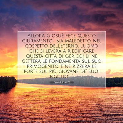 Giosué 6:26 RIV Immagine del Versetto della Bibbia