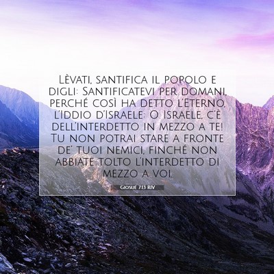 Giosué 7:13 Versetto della Bibbia Spiegato