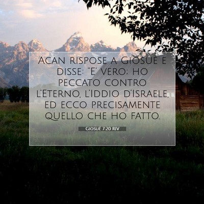 Giosué 7:20 Versetto della Bibbia Spiegato