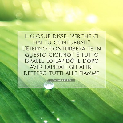 Giosué 7:25 Versetto della Bibbia Spiegato