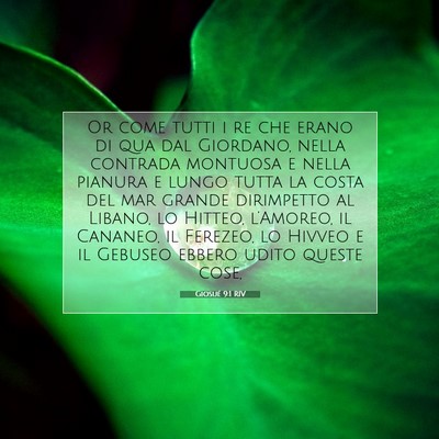 Giosué 9:1 RIV Immagine del Versetto della Bibbia