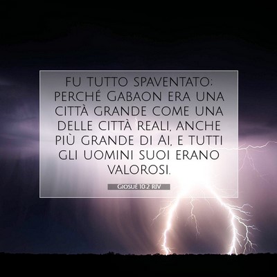 Giosué 10:2 RIV Immagine del Versetto della Bibbia