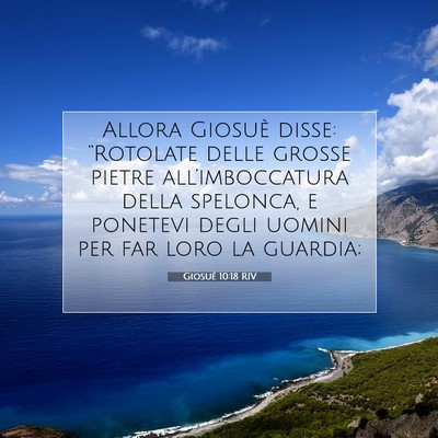 Giosué 10:18 Versetto della Bibbia Spiegato