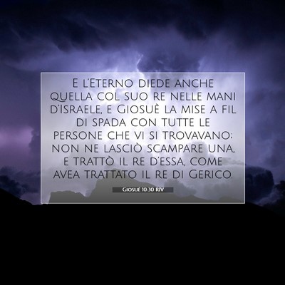 Giosué 10:30 Versetto della Bibbia Spiegato