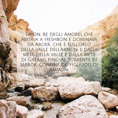 Giosué 12:2 RIV Immagine del Versetto della Bibbia
