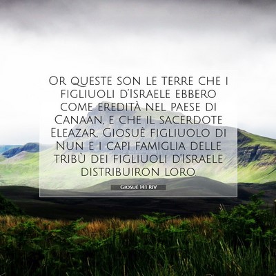 Giosué 14:1 RIV Immagine del Versetto della Bibbia