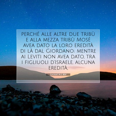 Giosué 14:3 RIV Immagine del Versetto della Bibbia