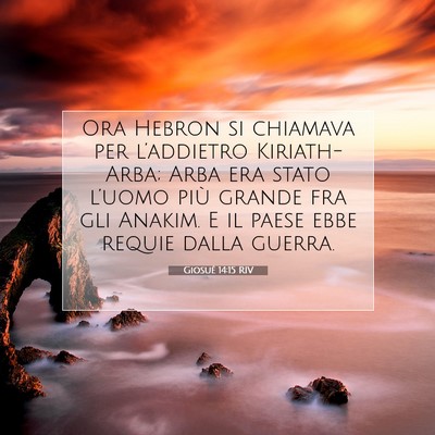 Giosué 14:15 RIV Immagine del Versetto della Bibbia