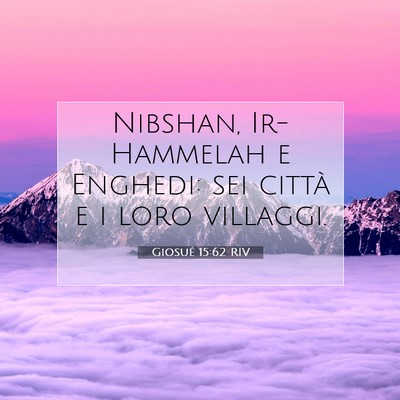 Giosué 15:62 RIV Immagine del Versetto della Bibbia