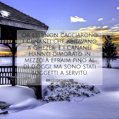 Giosué 16:10 RIV Immagine del Versetto della Bibbia