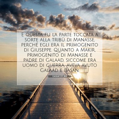 Giosué 17:1 RIV Immagine del Versetto della Bibbia