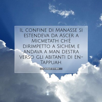 Giosué 17:7 RIV Immagine del Versetto della Bibbia