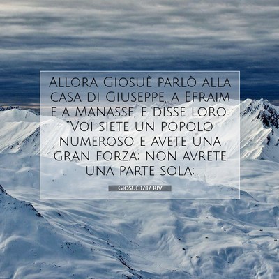 Giosué 17:17 RIV Immagine del Versetto della Bibbia