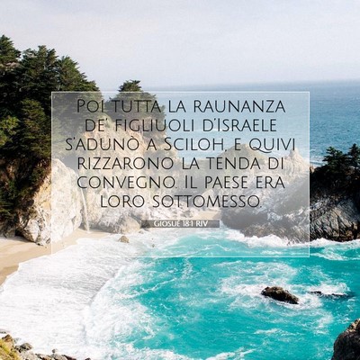 Giosué 18:1 RIV Immagine del Versetto della Bibbia