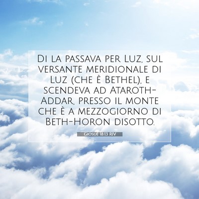 Giosué 18:13 RIV Immagine del Versetto della Bibbia
