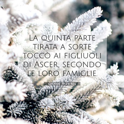 Giosué 19:24 RIV Immagine del Versetto della Bibbia