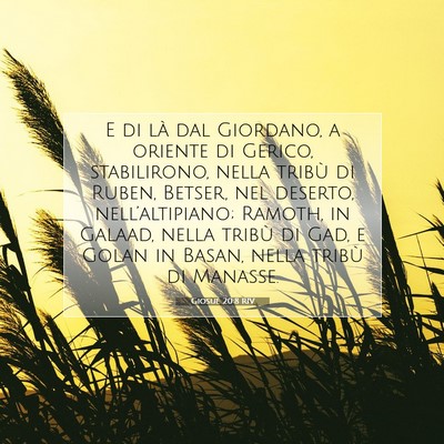 Giosué 20:8 RIV Immagine del Versetto della Bibbia