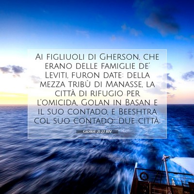 Giosué 21:27 RIV Immagine del Versetto della Bibbia