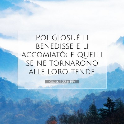 Giosué 22:6 RIV Immagine del Versetto della Bibbia