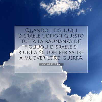 Giosué 22:12 RIV Immagine del Versetto della Bibbia