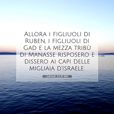 Giosué 22:21 RIV Immagine del Versetto della Bibbia