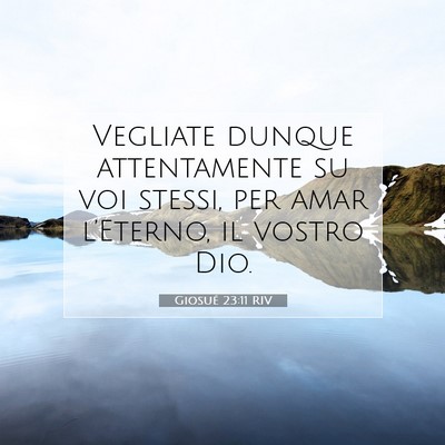 Giosué 23:11 RIV Immagine del Versetto della Bibbia