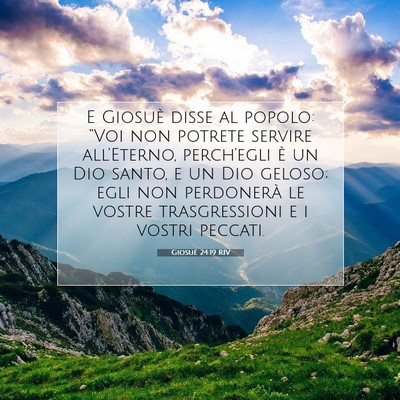 Giosué 24:19 RIV Immagine del Versetto della Bibbia