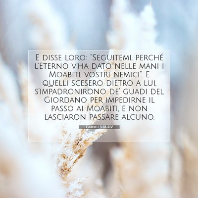 Giudici 3:28 Versetto della Bibbia Spiegato