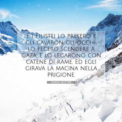 Giudici 16:21 RIV Immagine del Versetto della Bibbia
