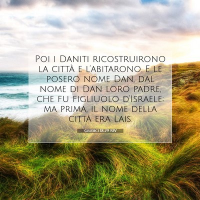 Giudici 18:29 RIV Immagine del Versetto della Bibbia