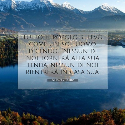 Giudici 20:8 RIV Immagine del Versetto della Bibbia