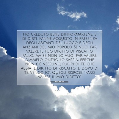 Rut 4:4 Versetto della Bibbia Spiegato